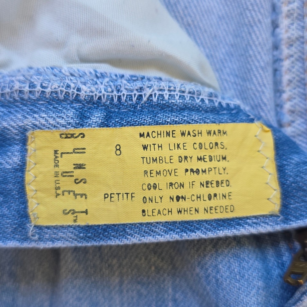 VTG Sunset Blues Jeans Size 26x27 High-Waisted Pleated Front Barrel Leg 80s USA - Picture 10 of 15